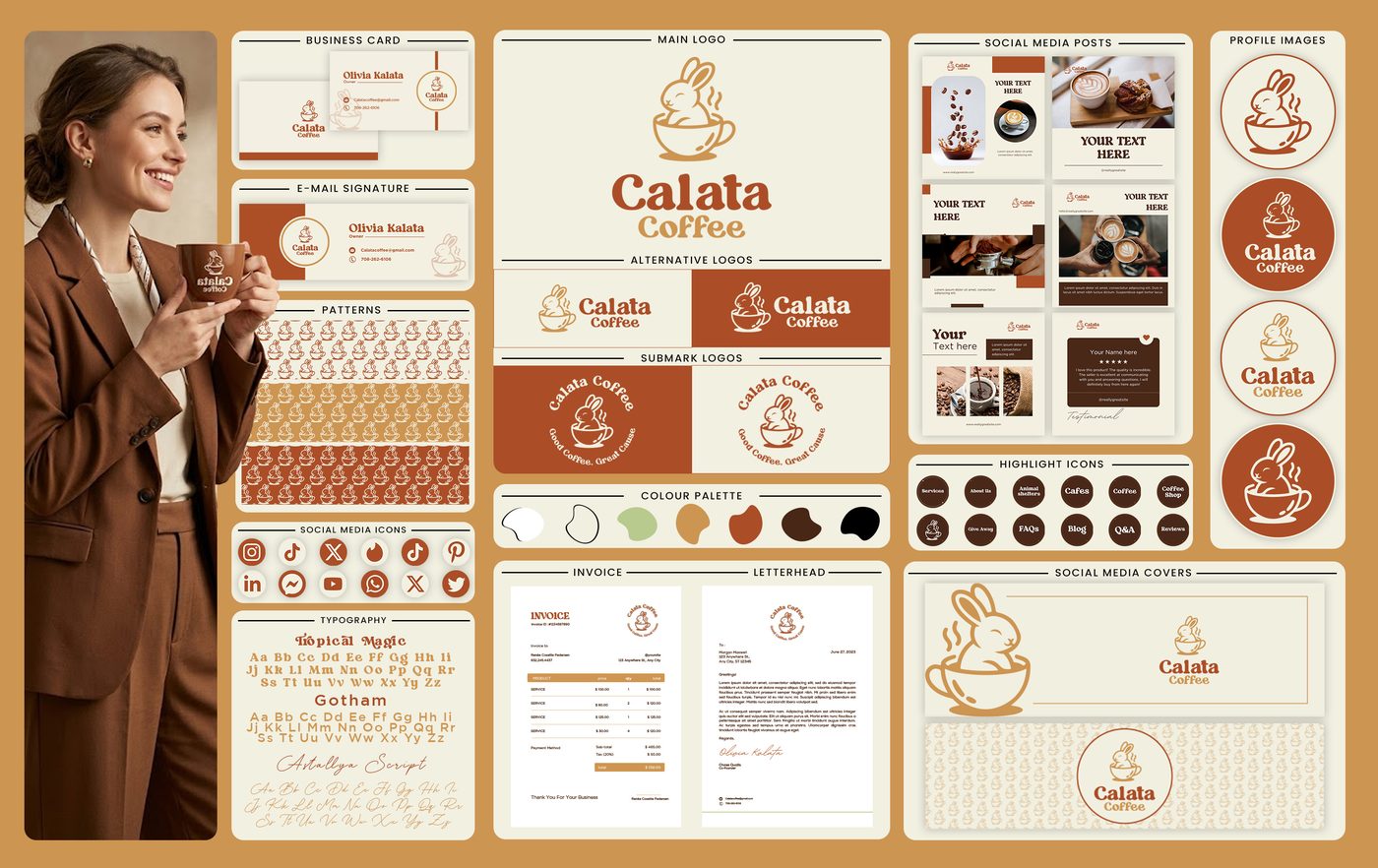 Calata Coffee brand identity designed by The Quantum Solutions