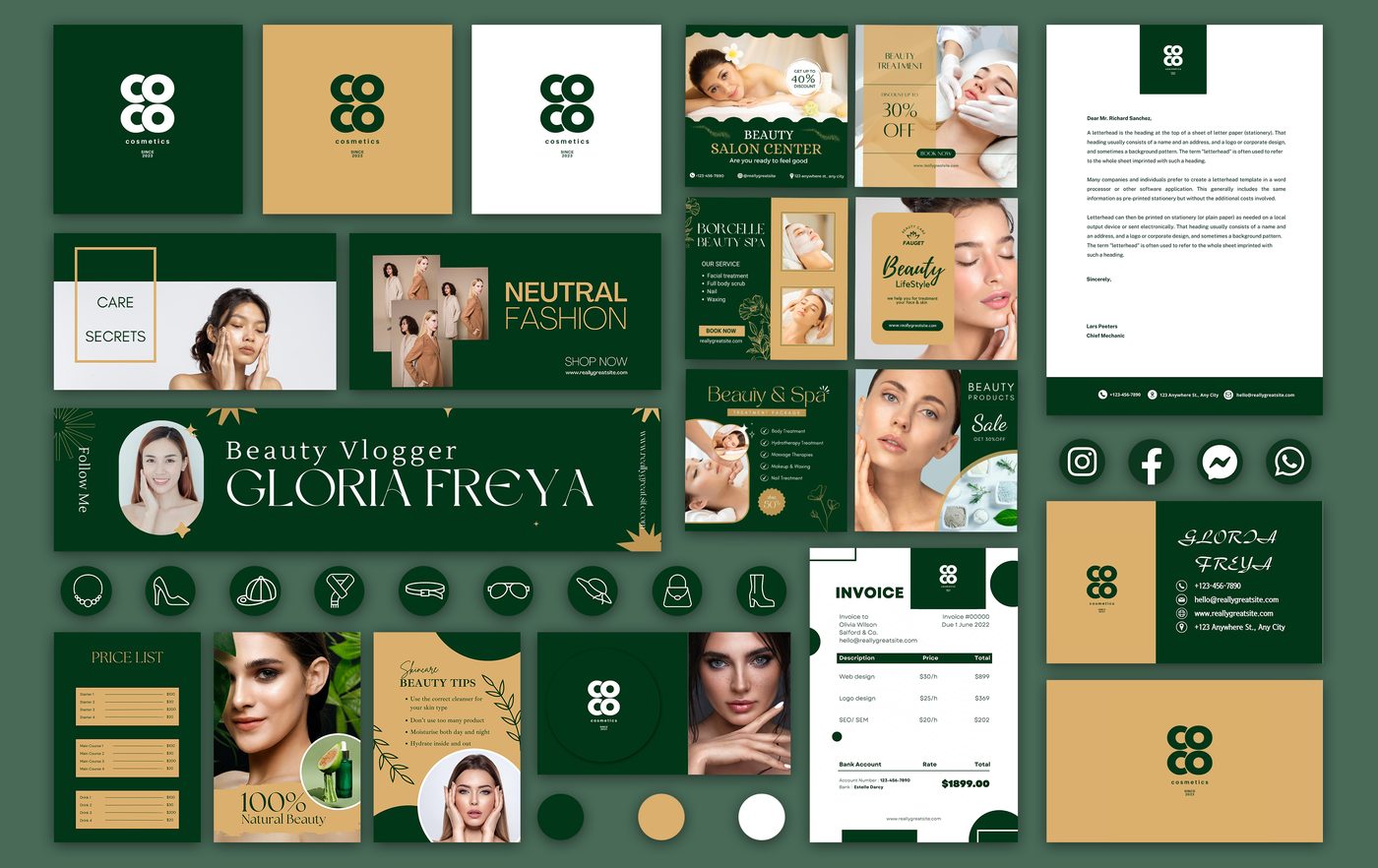 COCO Cosmetics brand identity designed by The Quantum Solutions
