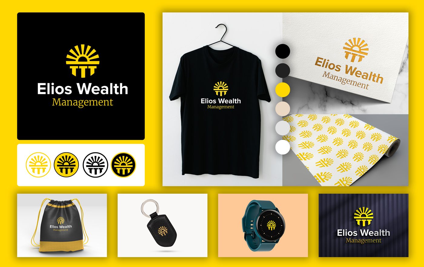 Elios Wealth Management brand identity designed by The Quantum Solutions