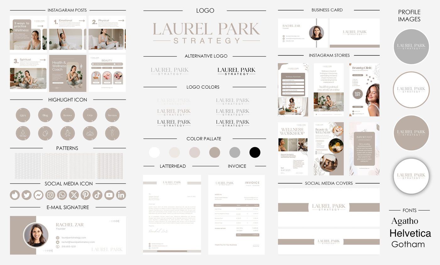 Laurel Park Strategy brand identity designed by The Quantum Solutions