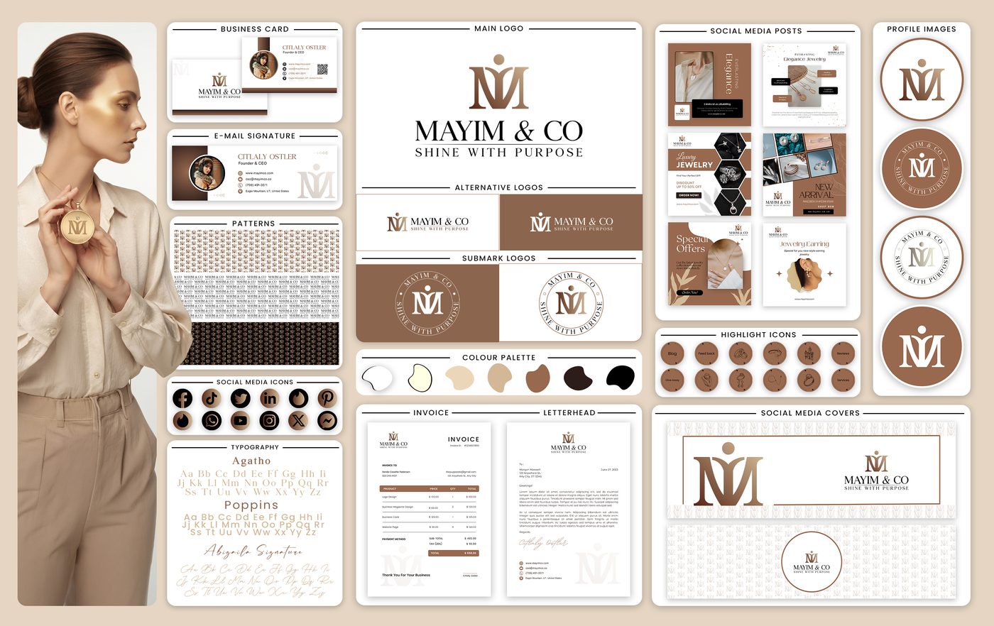 Mayim & Co brand identity designed by The Quantum Solutions