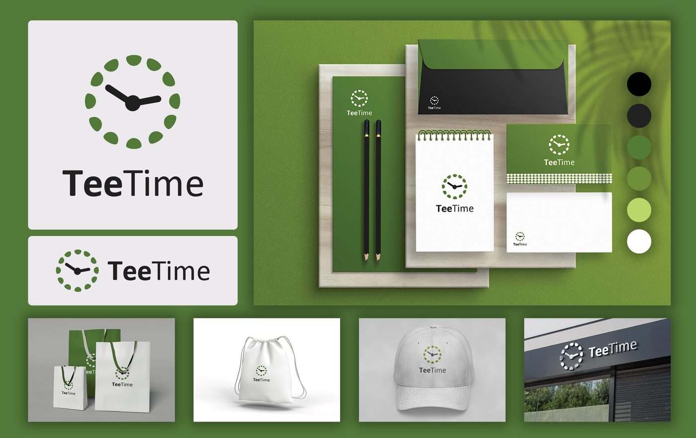 TeeTime brand identity designed by The Quantum Solutions